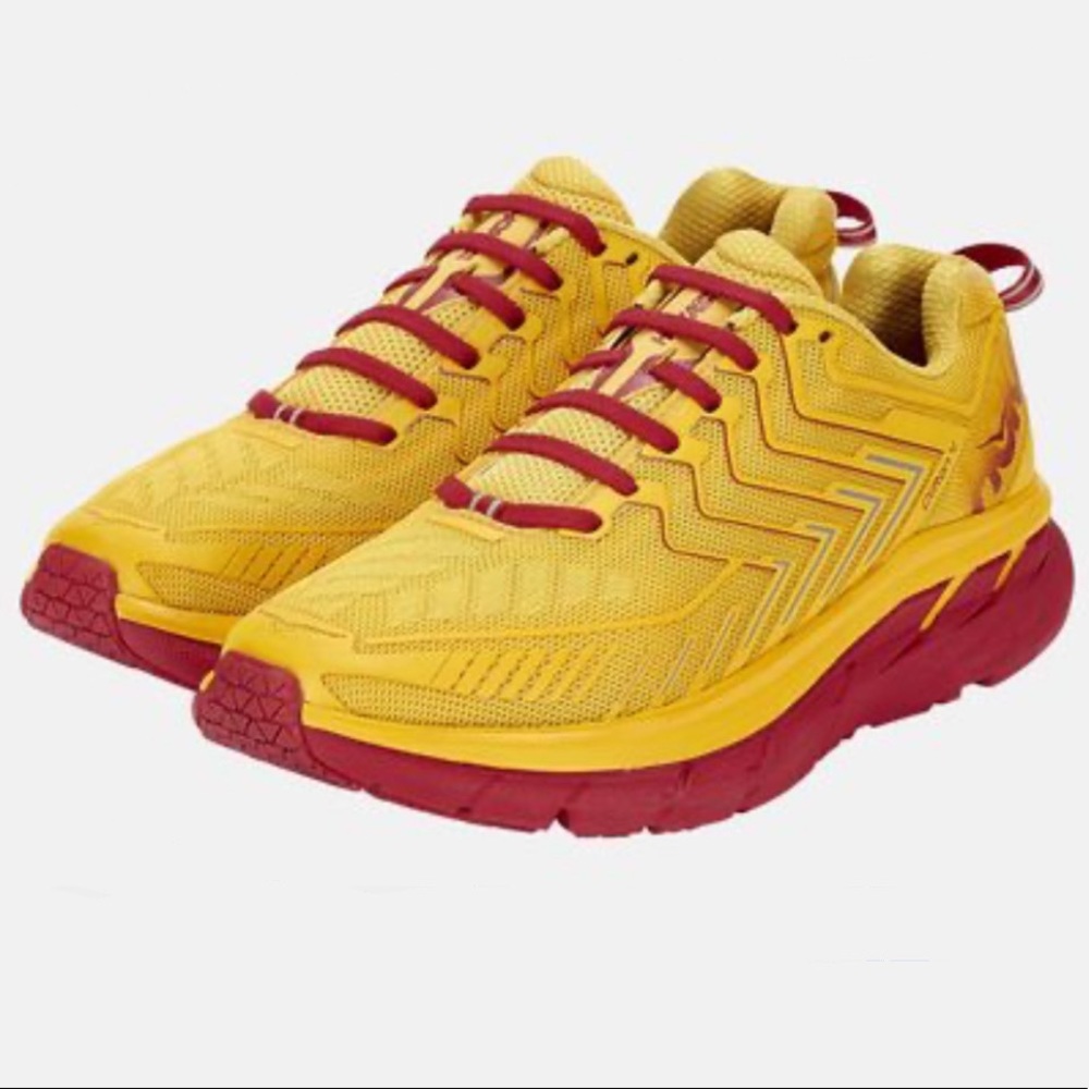 Hoka /Outdoor Voices Yellow and Red Athletic Shoes